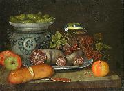 unknow artist Still life with sausages oil painting on canvas